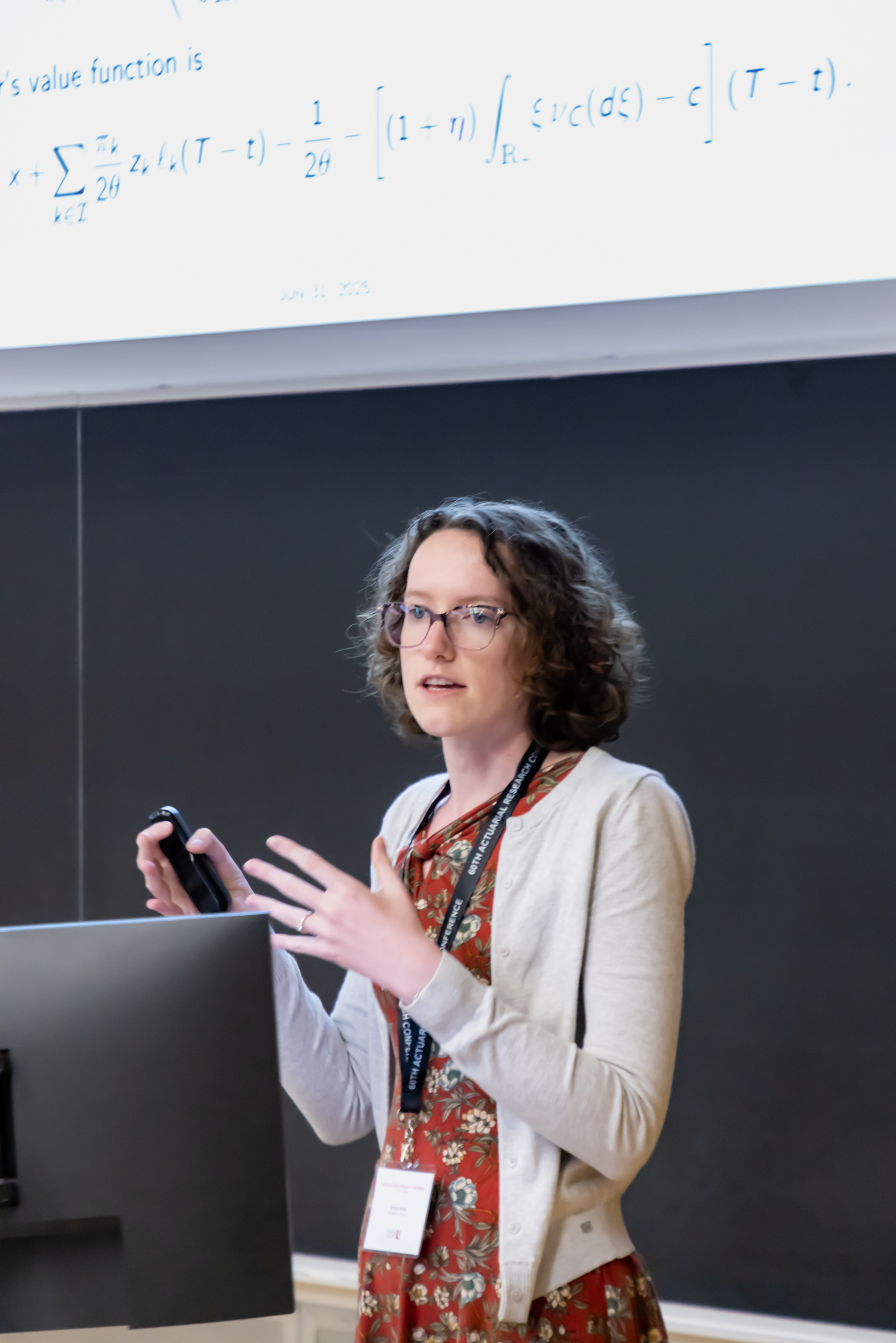 Photo of Emma Kroell presenting at ARC 2025